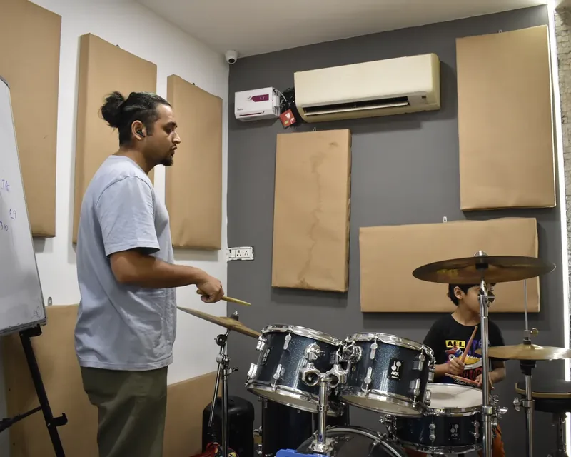 Drums lesson at Prism South Delhi, CR Park