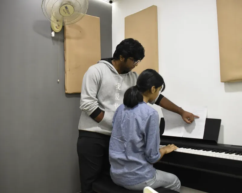 Piano lesson at Prism South Delhi, CR Park