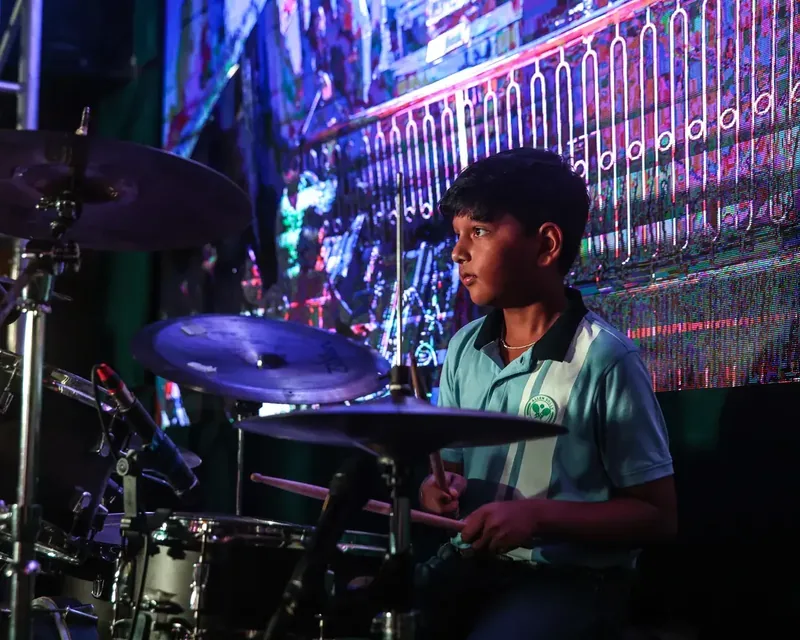 A junior drummer, Prism junior recital, Hard Rock Cafe